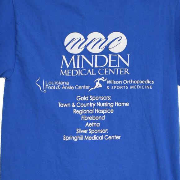 Gildan Mens Blue T-Shirt Miles for Meals 5K Run & Walk Graphic Tee Crew SS Small - Picture 6 of 6